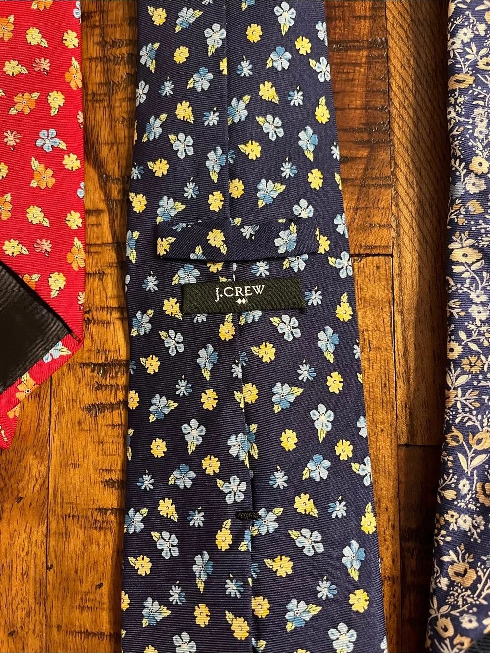 Lot of 5 J. Crew Men’s 100% Silk Ties - Classic Preppy Designer Neckwear